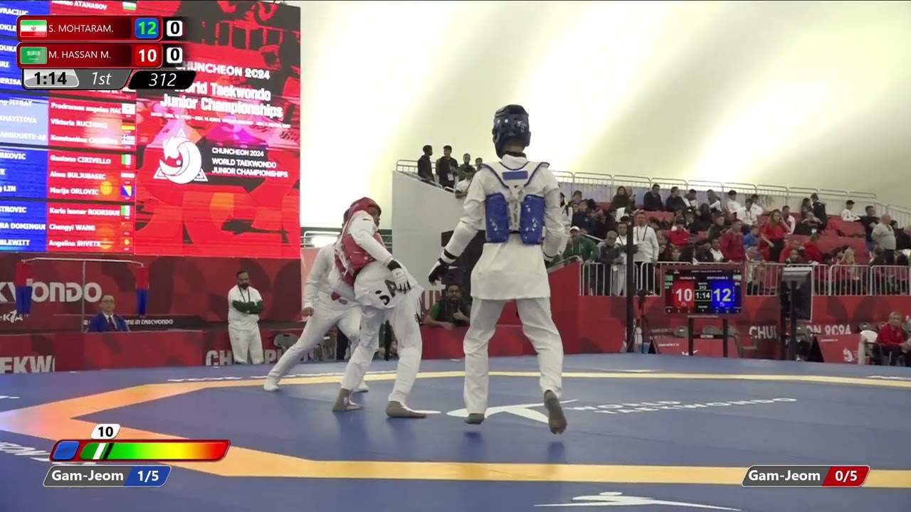 312 Round of 32 Men 55kg IRI S MOHTARAM KSA M HASSAN M