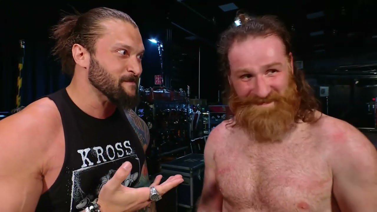 Karrion Kross congratulates Sami Zayn for his win | Raw June 9, 2025 background