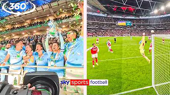 Carabao Cup final goals and Man City lifting the trophy in 360° VR | Arsenal vs Man City