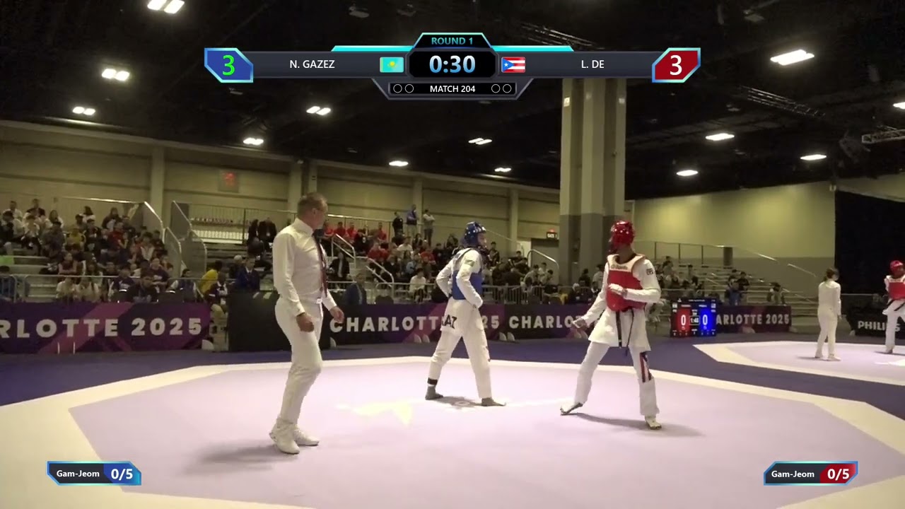 204 Round of 64 M 68kg KAZ N GAZEZ PUR L DE PGM background