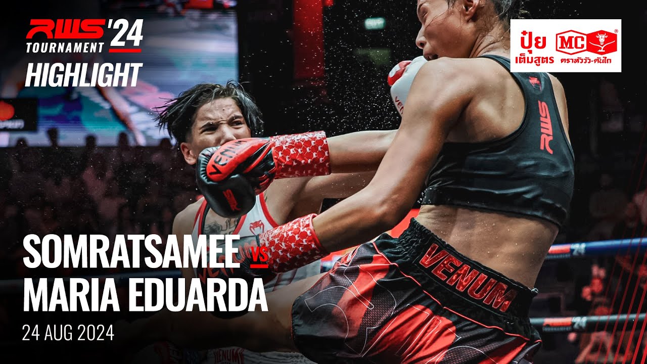 Highlight l Somratsamee Manop Muay Thai Gym vs Maria Eduarda Kamnan Chet Muangchon I RWS background