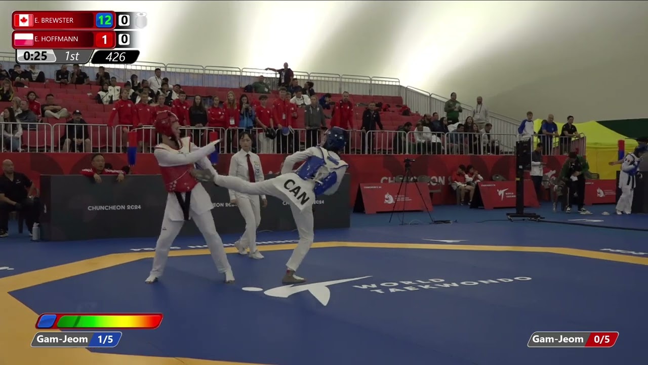 426 Quarterfinals Women 59kg CAN E BREWSTER POL E HOFFMANN background