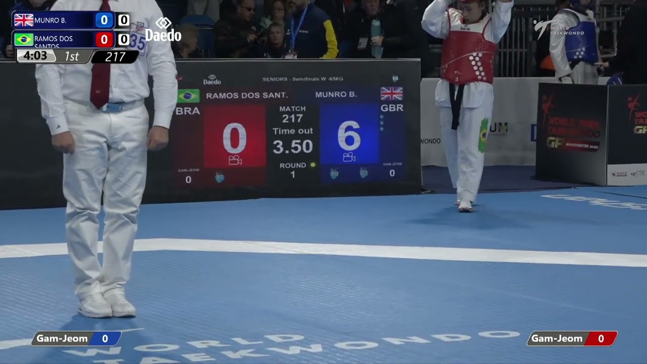 217 Semifinals WOMEN W 65KG GBR MUNRO B BRA RAMOS DOS SANTOS background