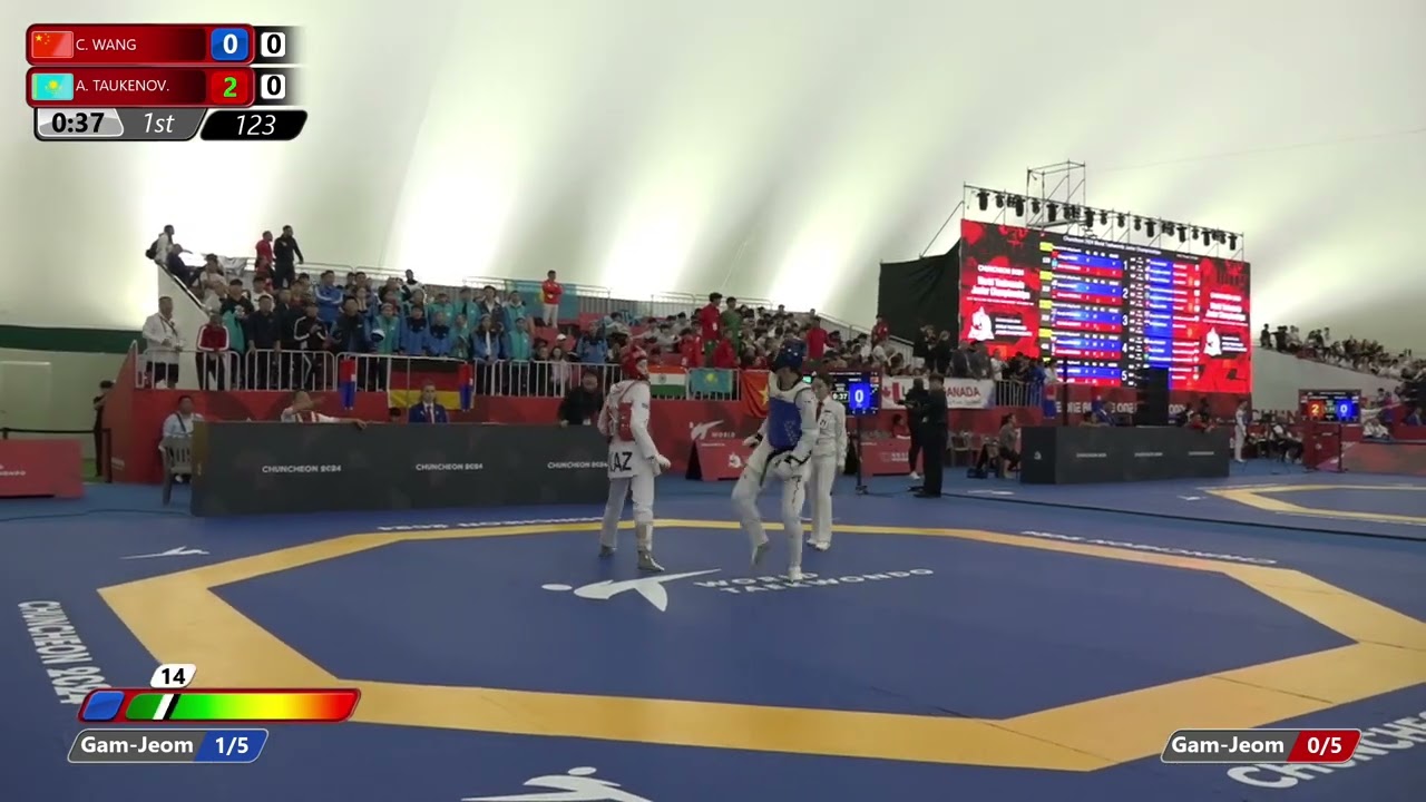 123 Round of 16 Women 63kg CHN C WANG KAZ A TAUKENOV