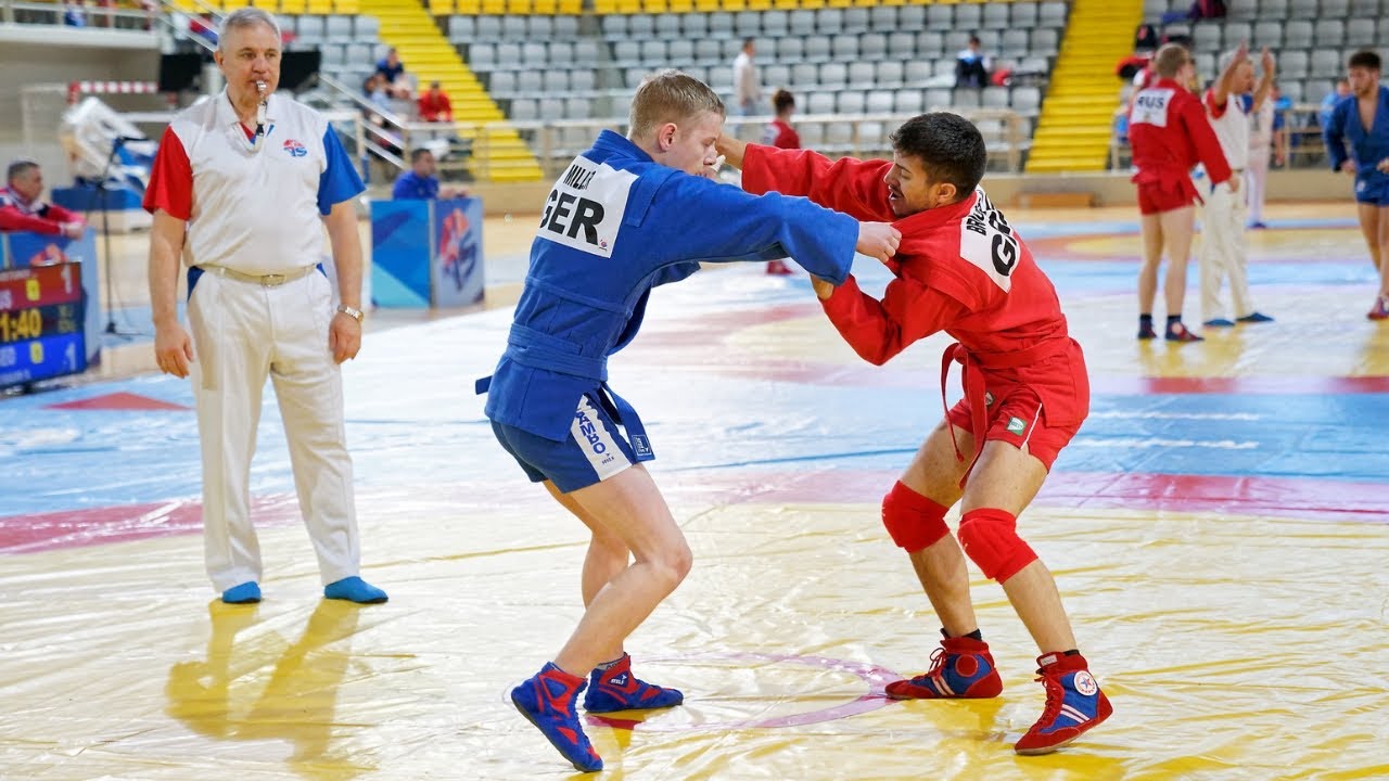 European Youth and Junior SAMBO Championships 2019. Day 3. Mat 1 background