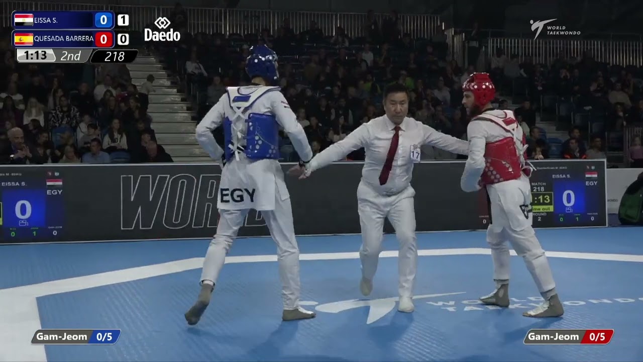 218 Quarterfinals MEN M 80KG EGY EISSA S ESP QUESADA BARRERA background