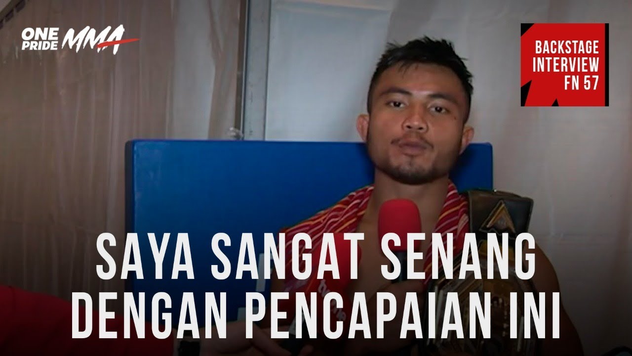 Eperaim Ginting : “Saya Sangat Senang Dengan Pencapaian Ini” || BackStage Interview One Pride MMA background