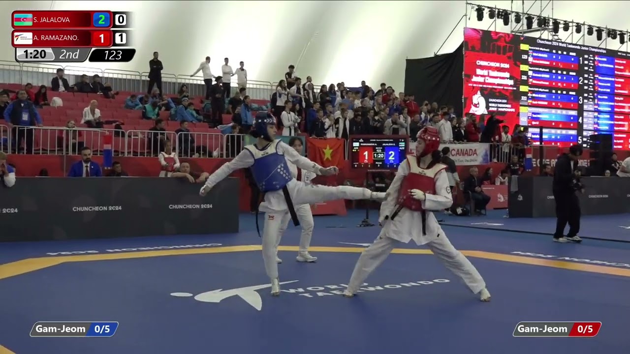 123 Round of 16 Women 55kg AZE S JALALOVA AIN A RAMAZANO background