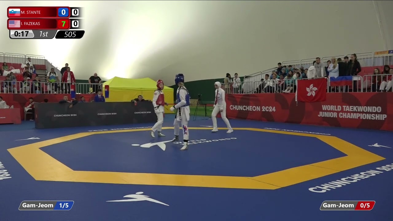 505 Round of 64 Women 55kg SLO M STANTE USA I FAZEKAS background