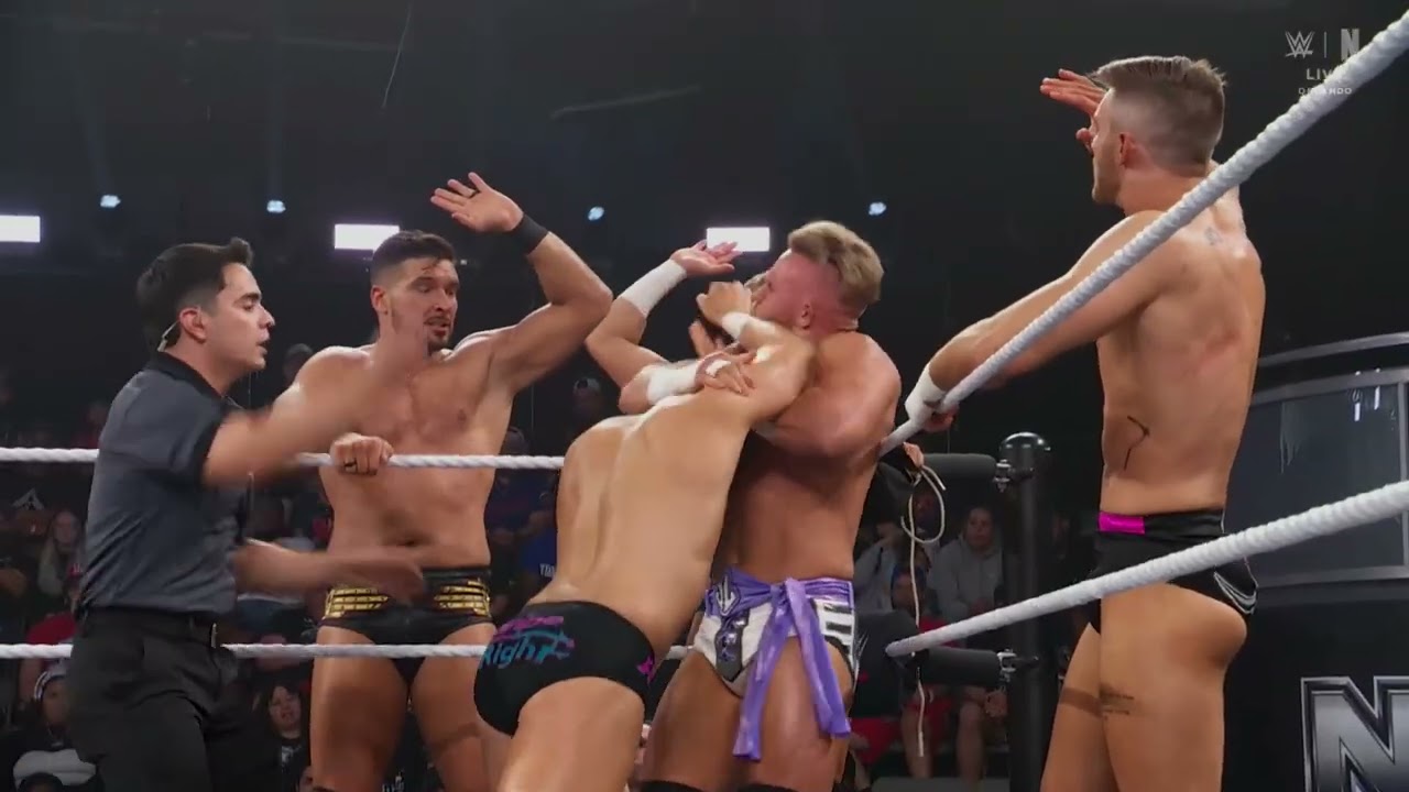Ethan Page & Vanity Project vs Je'Von Evans, Sean Legacy, Laredo Kid & Lee (1/2): NXT, Jun. 3, 2025 background