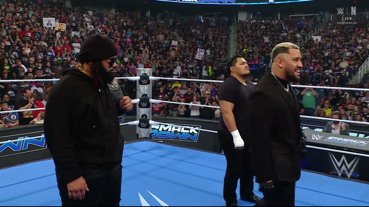 Solo Sikoa confronts Jacob Fatu: SmackDown, May. 16, 2025 background
