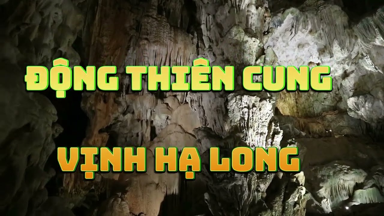 Huyền Ảo và Kỳ Vĩ của Động Thiên Cung , vịnh Hạ Long Hang Động Đẹp Nhất Miền Bắc. backdrop