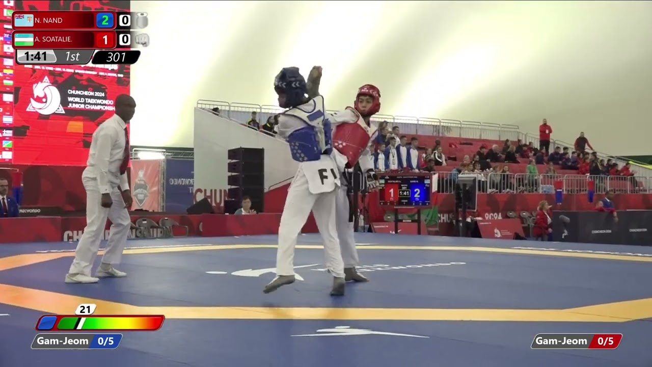 301 Round of 64 Men 55kg FIJ N NAND UZB A SOATALIE
