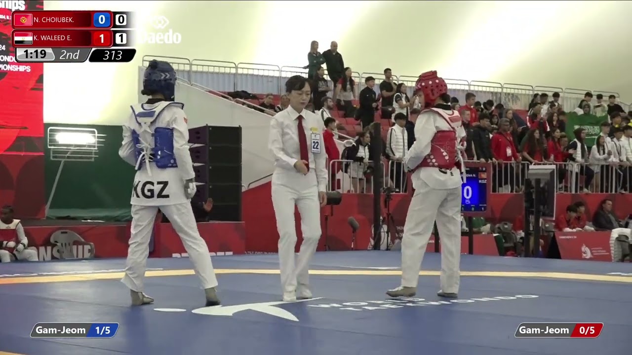 313 Round of 32 Women 52kg KGZ N CHOIUBEK EGY K WALEED E