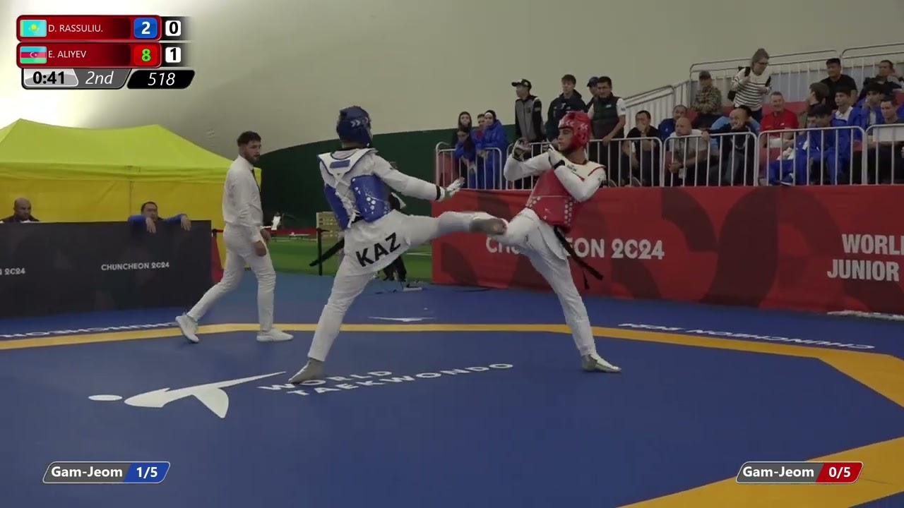 518 Round of 16 Men 78kg KAZ D RASSULIU AZE E ALIYEV
