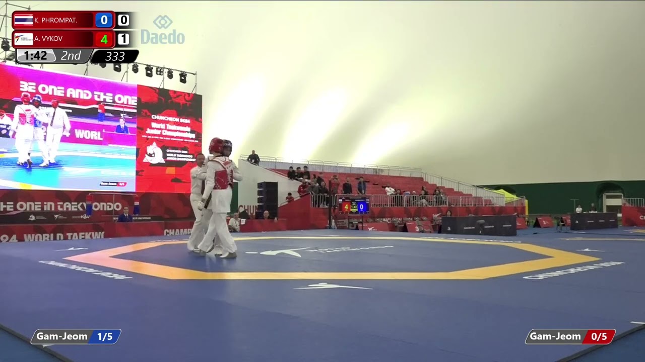 333 Semifinals Men 68kg THA K PHROMPAT AIN A VYKOV background