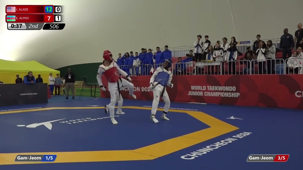 506 Round of 32 Men 78kg USA J ALADE AZE E ALIYEV background