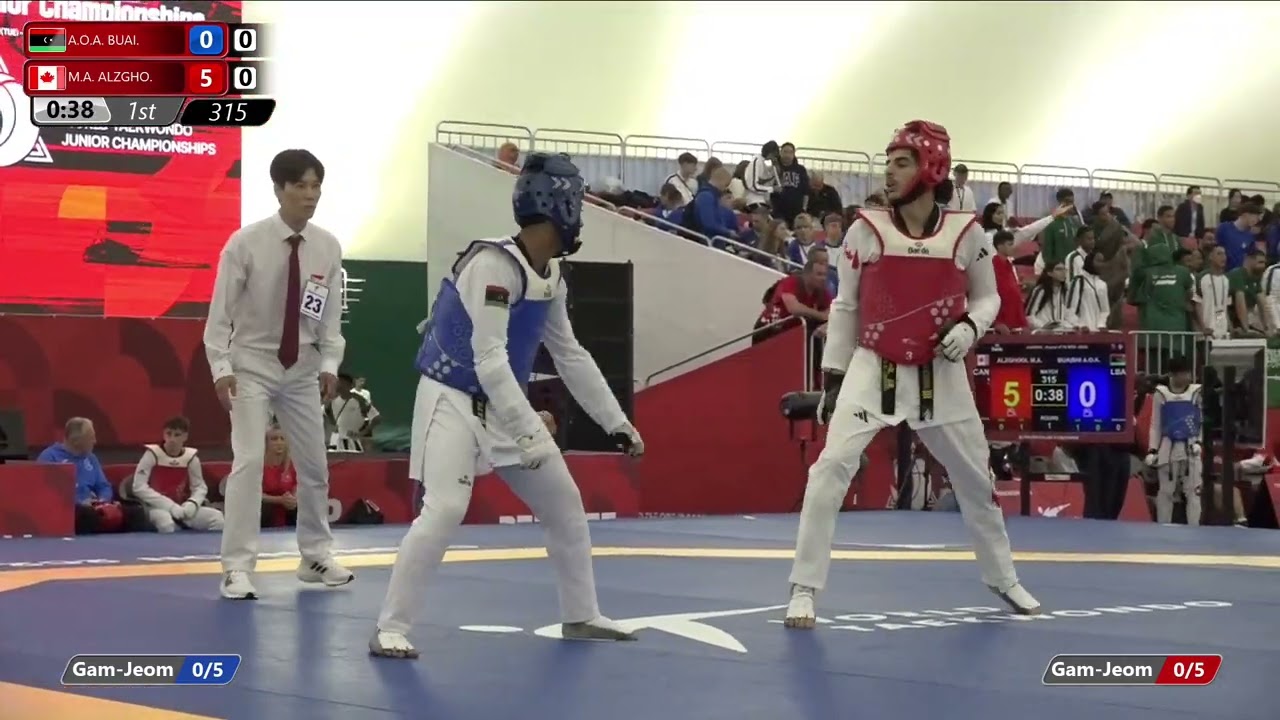 315 Round of 32 Men 63kg LBA A O A BUAI CAN M A ALZGHO background