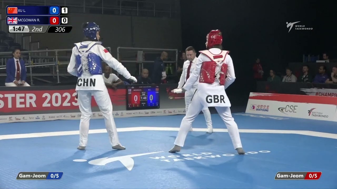 306 Round of 16 WOMEN W +67KG CHN XU L GBR MCGOWAN R