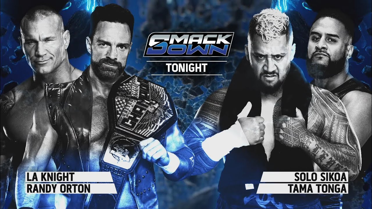 LA Knight & Randy Orton vs Solo Sikoa & Tama Tonga (2/2): SmackDown, Apr. 11, 2025 background
