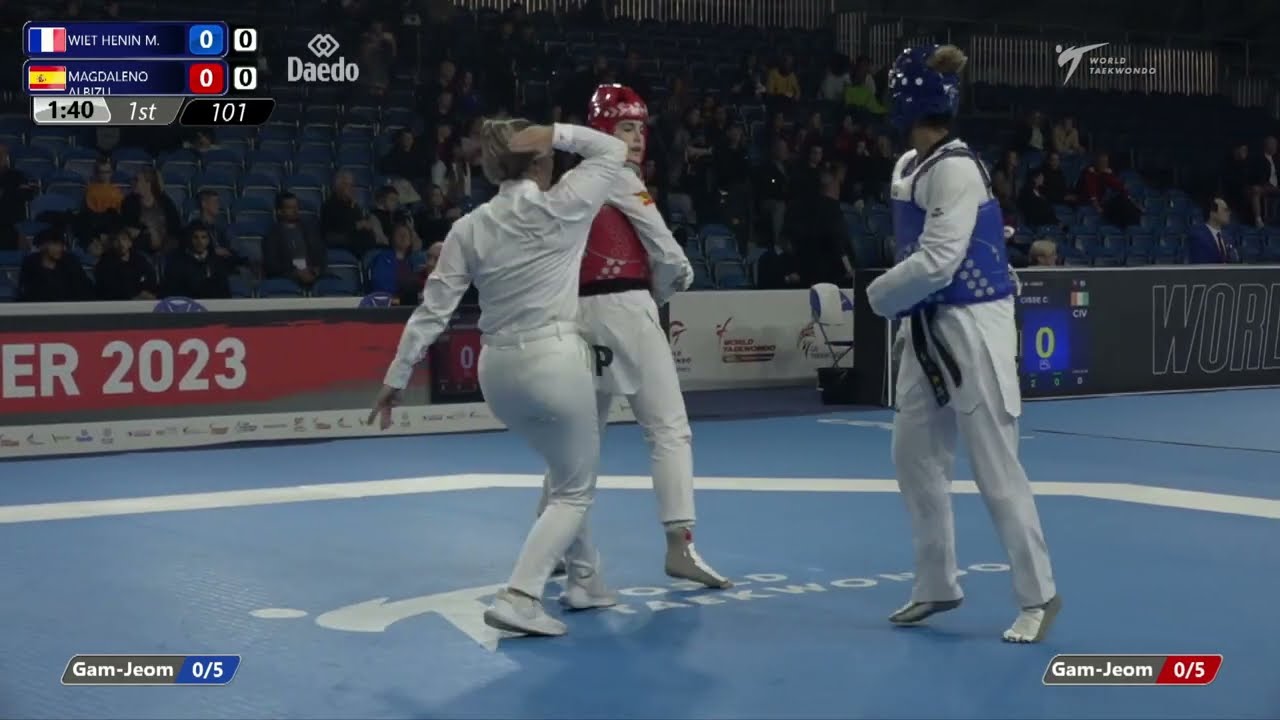 101 Round of 16 WOMEN W 67KG FRA WIET HENIN M ESP MAGDALENO ALBIZU background