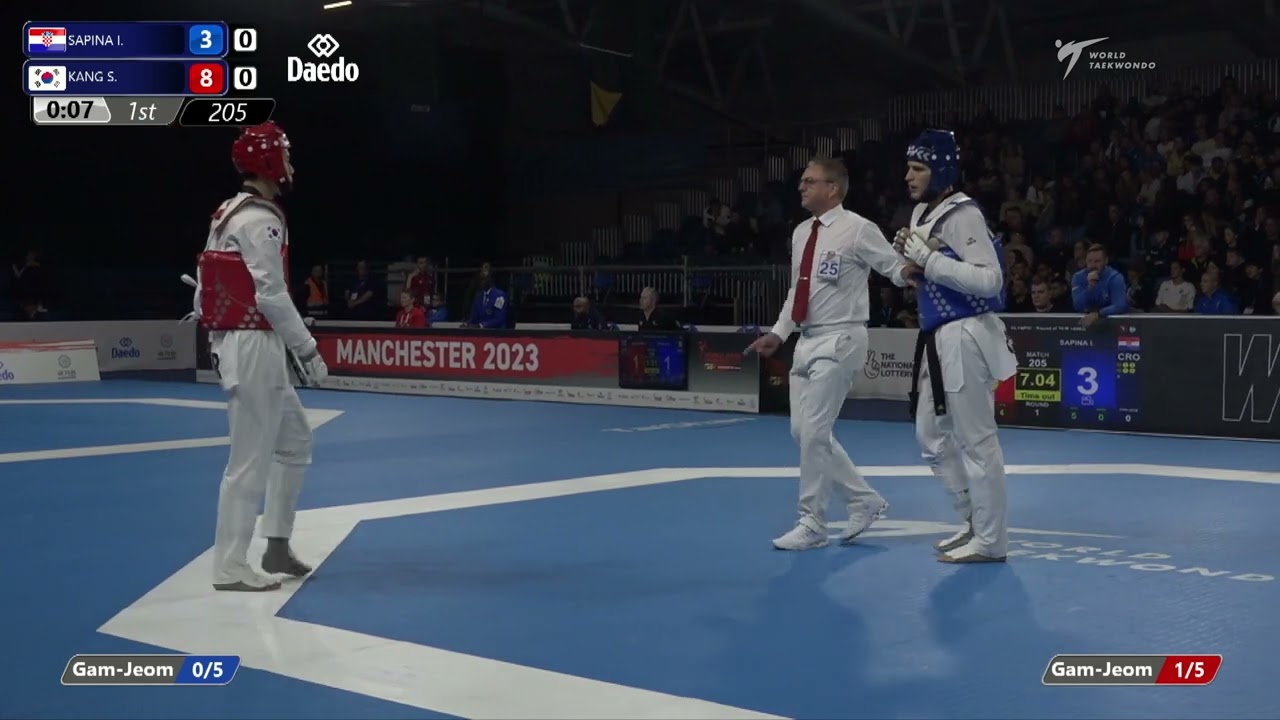 205 Round of 16 MEN M +80KG CRO SAPINA I KOR KANG S
