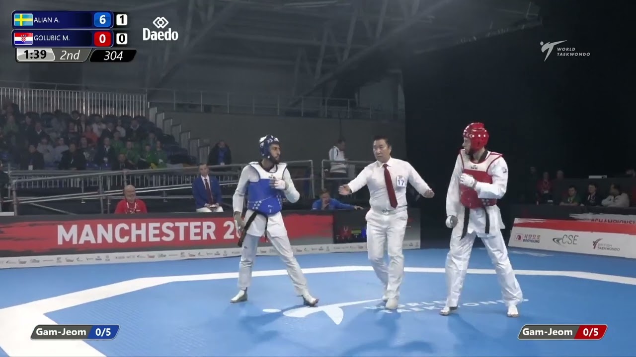 304 Round of 16 MEN M 68KG SWE ALIAN A CRO GOLUBIC M background