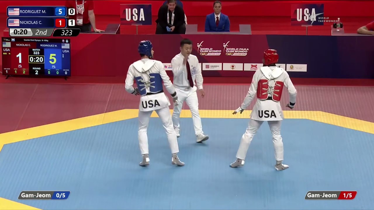 323 Quarter final M 80kg USA RODRIGUEZ M USA NICKOLAS C background