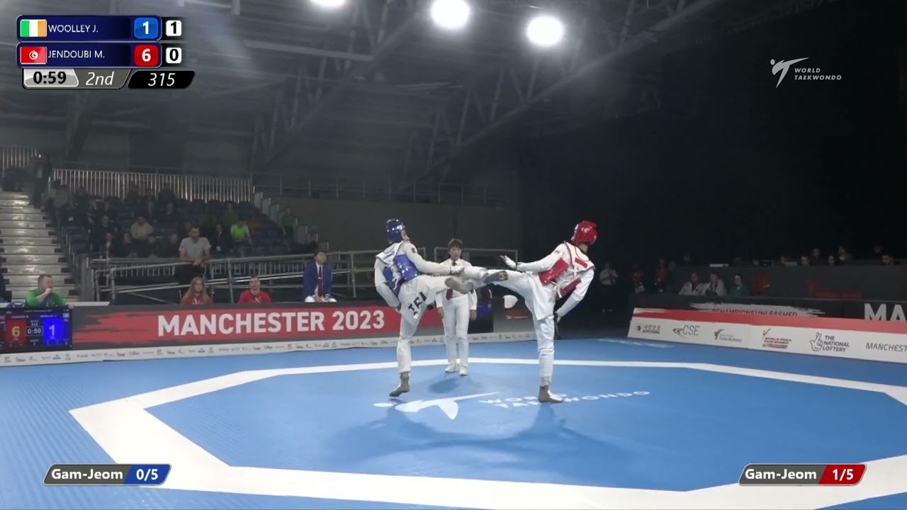 315 QF Men 58kg IRL WOOLLEY Jack TUN JENDOUBI Mohamed khalil background