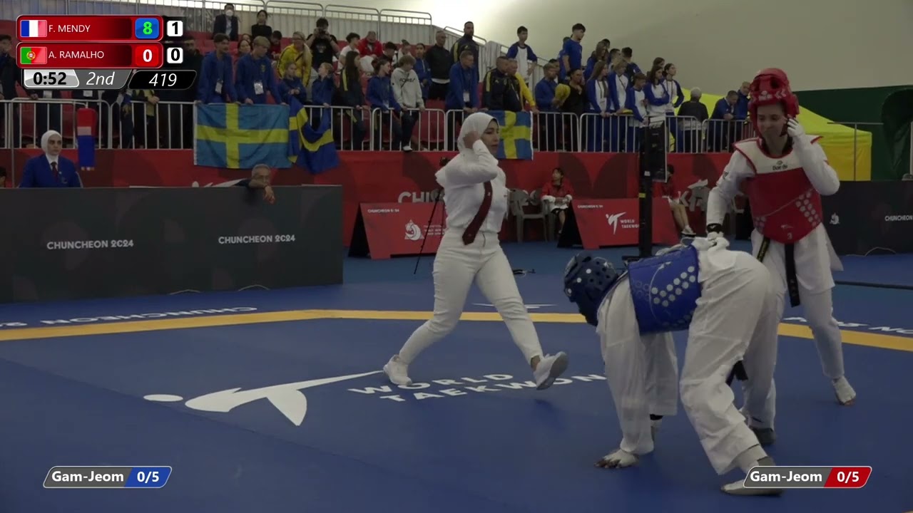 419 Round of 32 Women 59kg FRA F MENDY POR A RAMALHO background