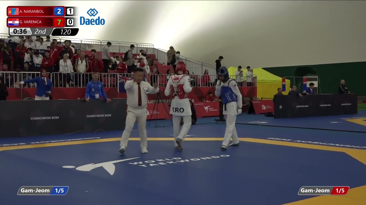 120 Round of 32 Men 68kg MGL NARANBOLD Ariunbold CRO VARENICA Gabrijel background