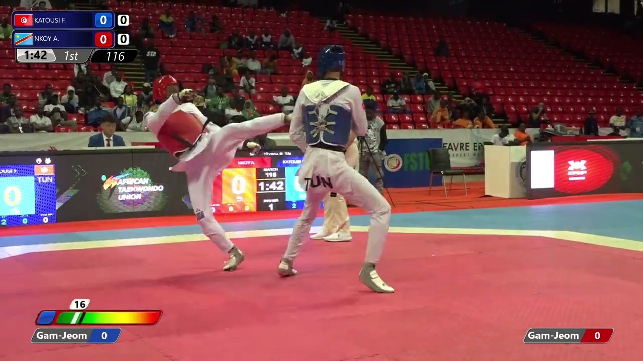 116 Semi final M 80kg TUN KATOUSI F COD NKOY A PGM | African Qualification Tournament