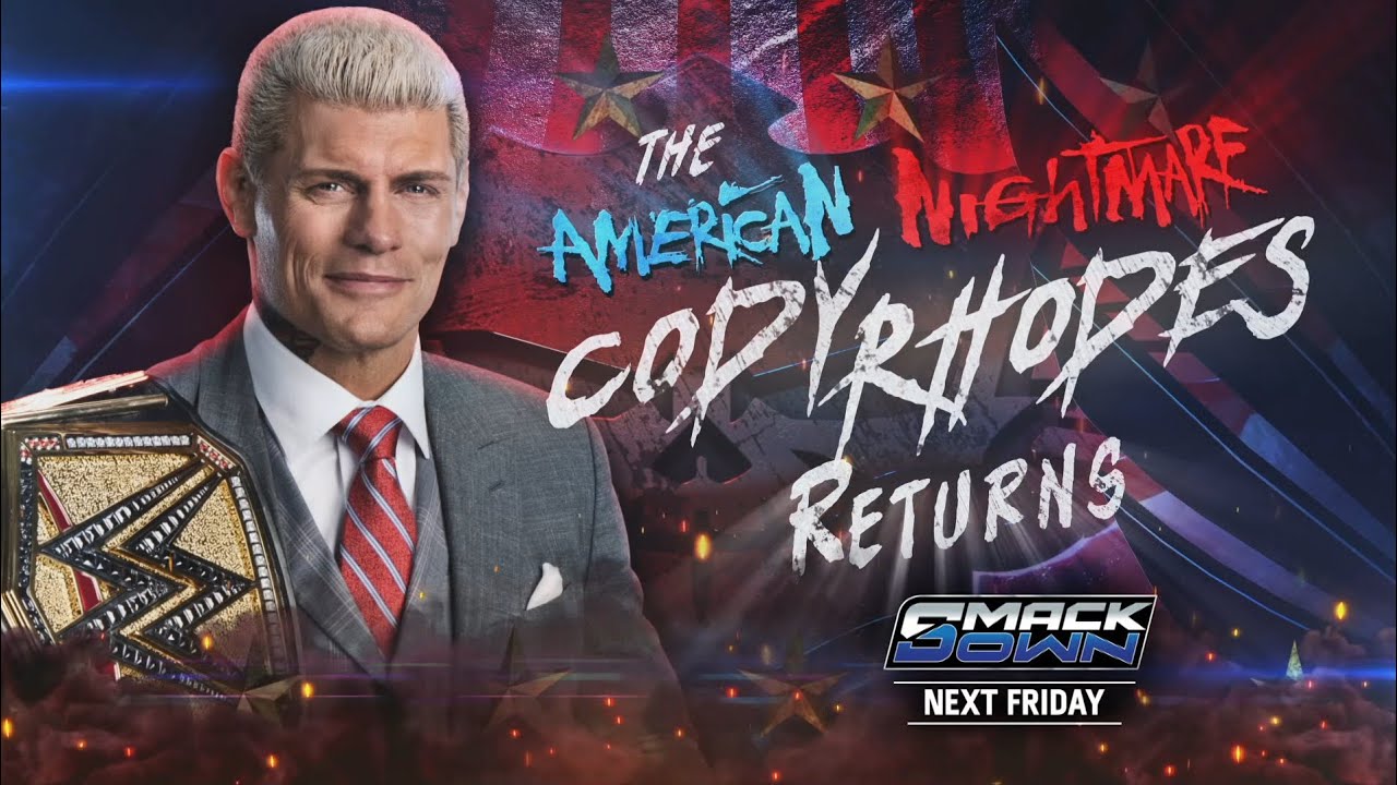 Cody Rhodes with the older WWE Titles on display in the ring: SmackDown, Apr. 11, 2025 backdrop