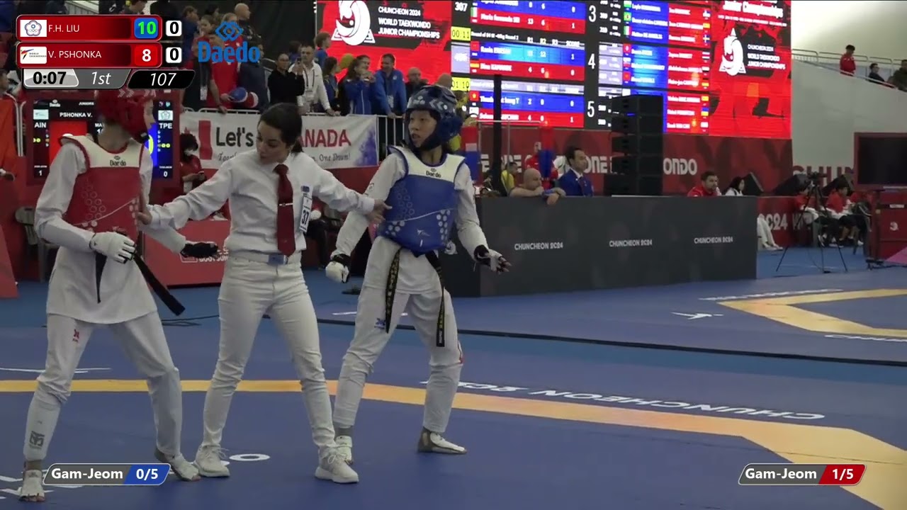 107 Round of 64 Women 46kg TPE F H LIU AIN V PSHONKA background