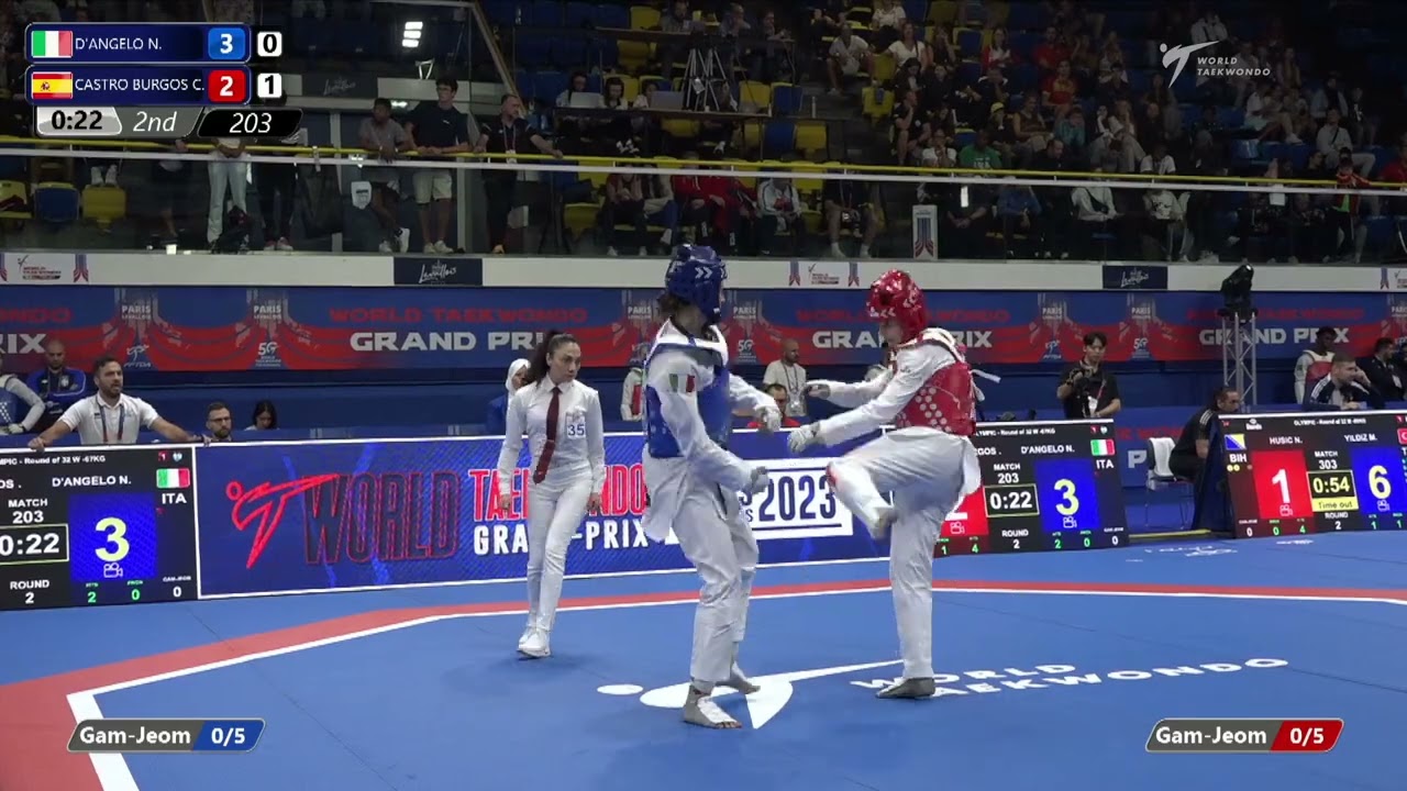 203 Round of 32 WOMEN W 67KG ITA D'ANGELO N ESP CASTRO BURGOS C background