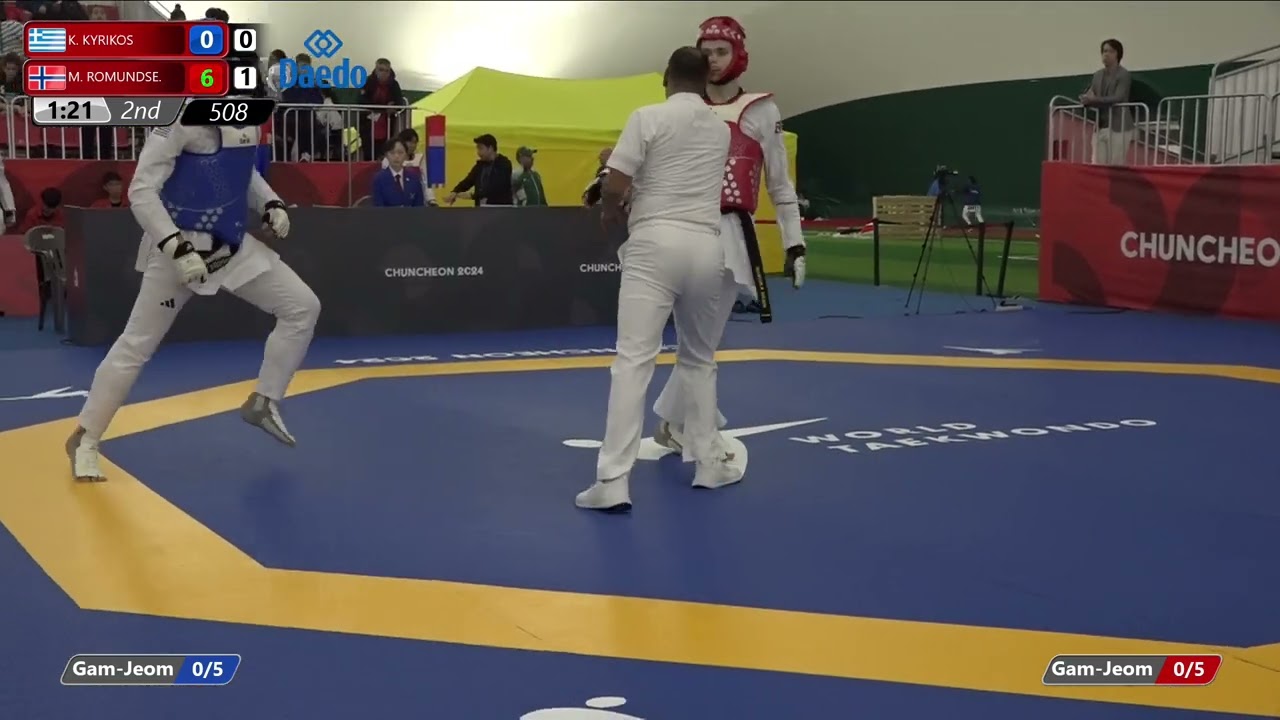 508 Round of 32 Men 78kg GRE KYRIKOS Konstantinos NOR ROMUNDSET NILSEN Martin backdrop