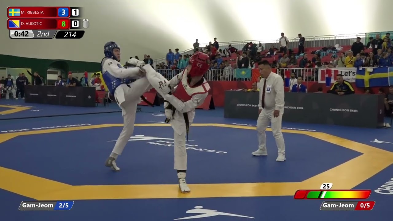 214 Round of 32 Men 63kg SWE M RIBBESTA BIH D VUKOTIC