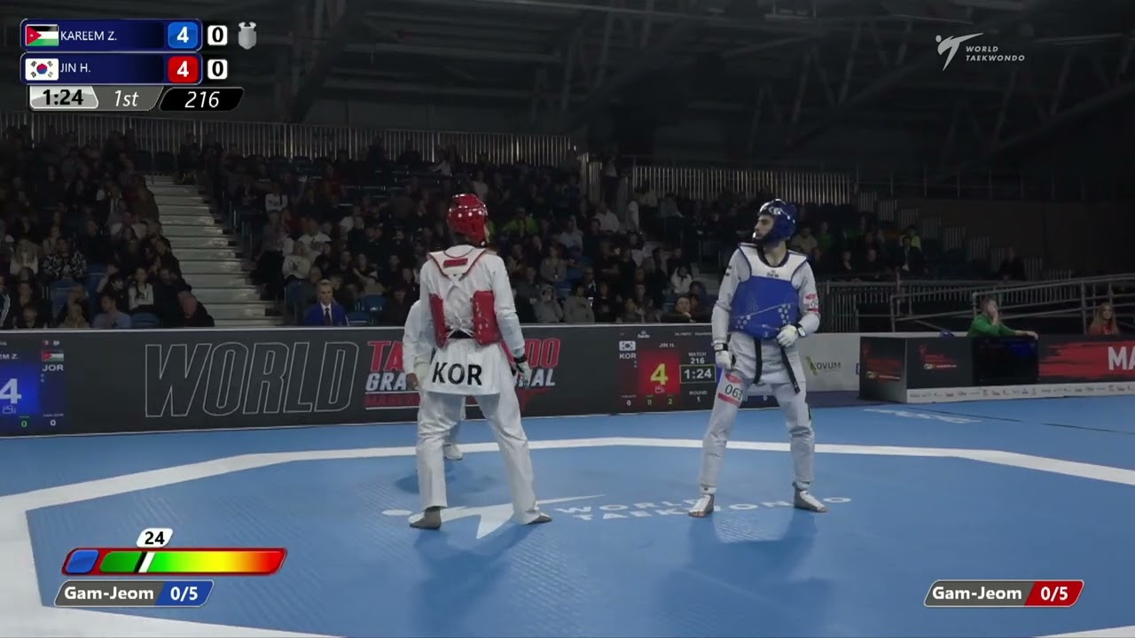 216 Quarterfinals MEN M 68KG JOR KAREEM Z KOR JIN H background