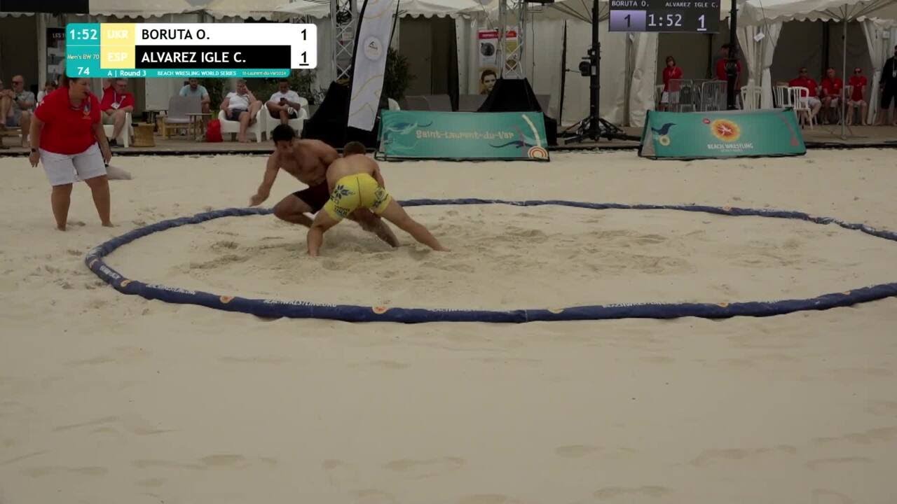 Oleksii BORUTA (UKR) vs. Carlos ALVAREZ IGLESIAS (ESP) • A | Round 3 • Men's BW 70Kg backdrop