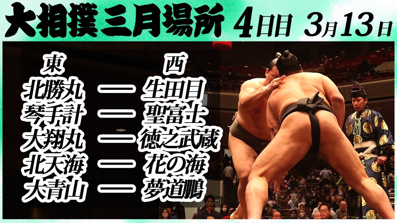 大相撲 幕下上位を制するのは誰だ。上位五番 <令和6年三月場所・4日目>SUMO
