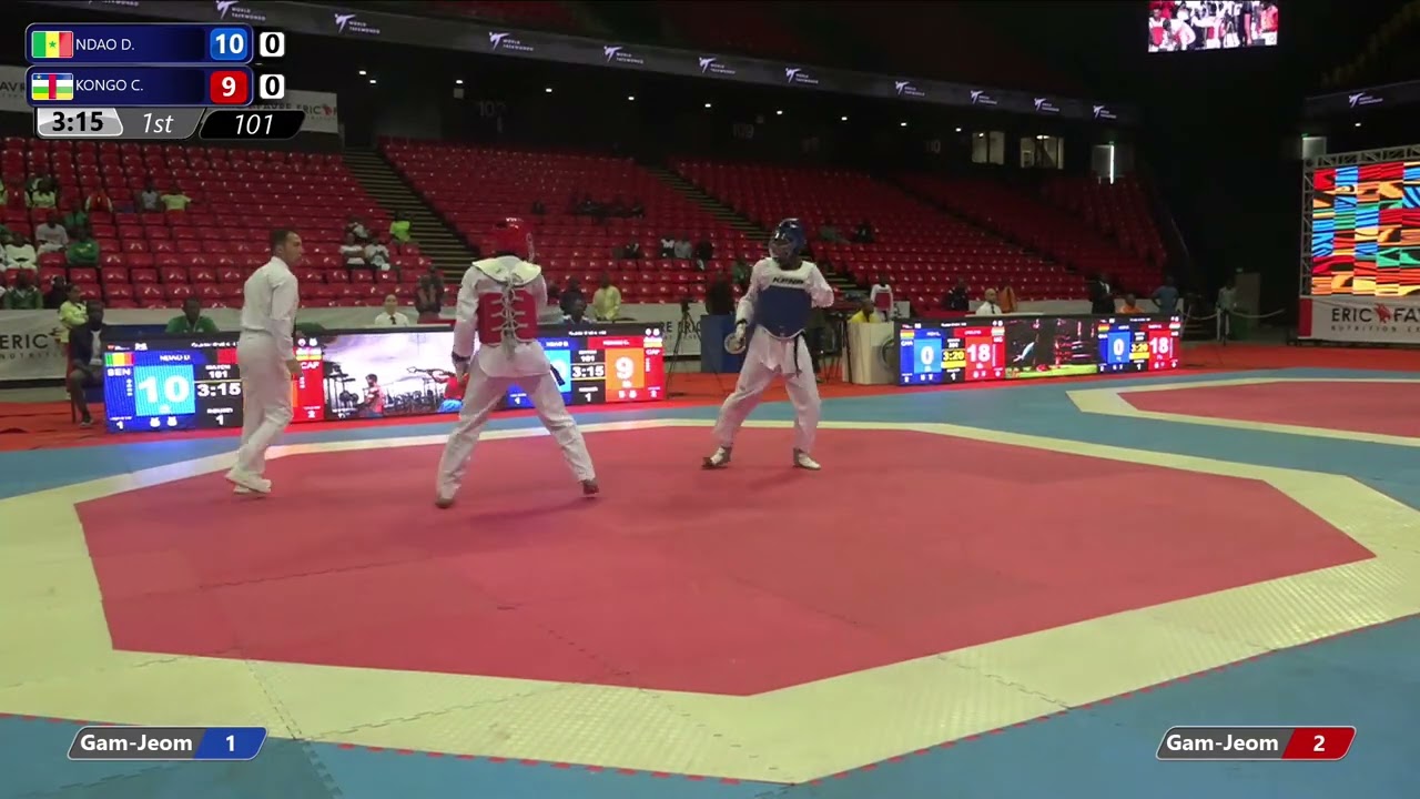 101 K44 QF Men 70kg Male Demba NDAO Chick norris KONGO | African Qualification Tournaments background