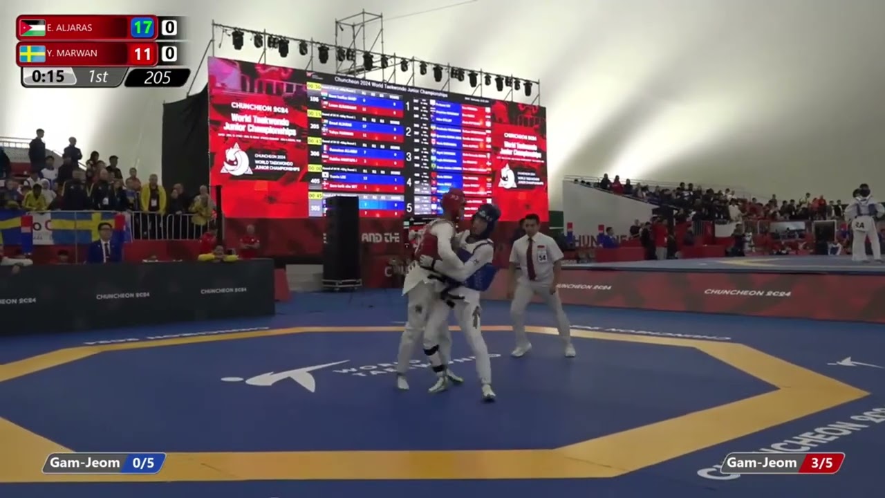 205 Round of 64 Men 45kg JOR ALJARAS Emad SWE MARWAN Yahya