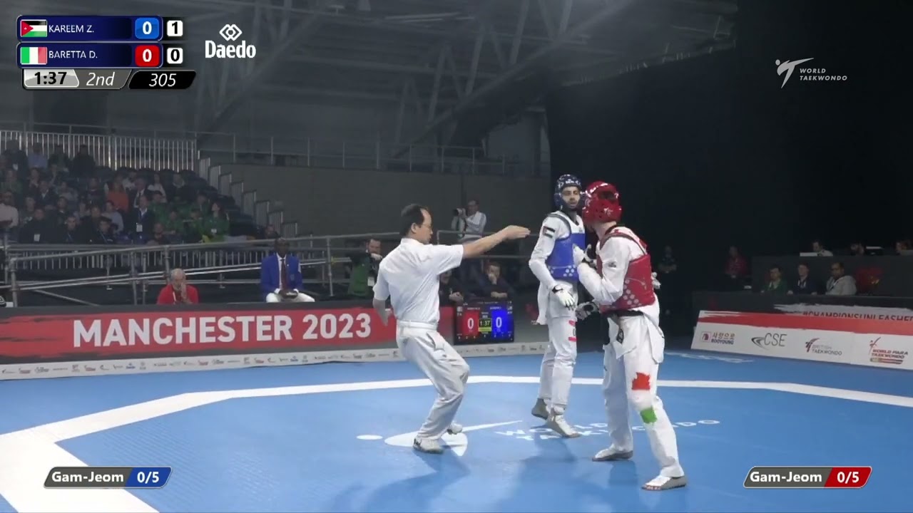 305 Round of 16 MEN M 68KG JOR KAREEM Z ITA BARETTA D background