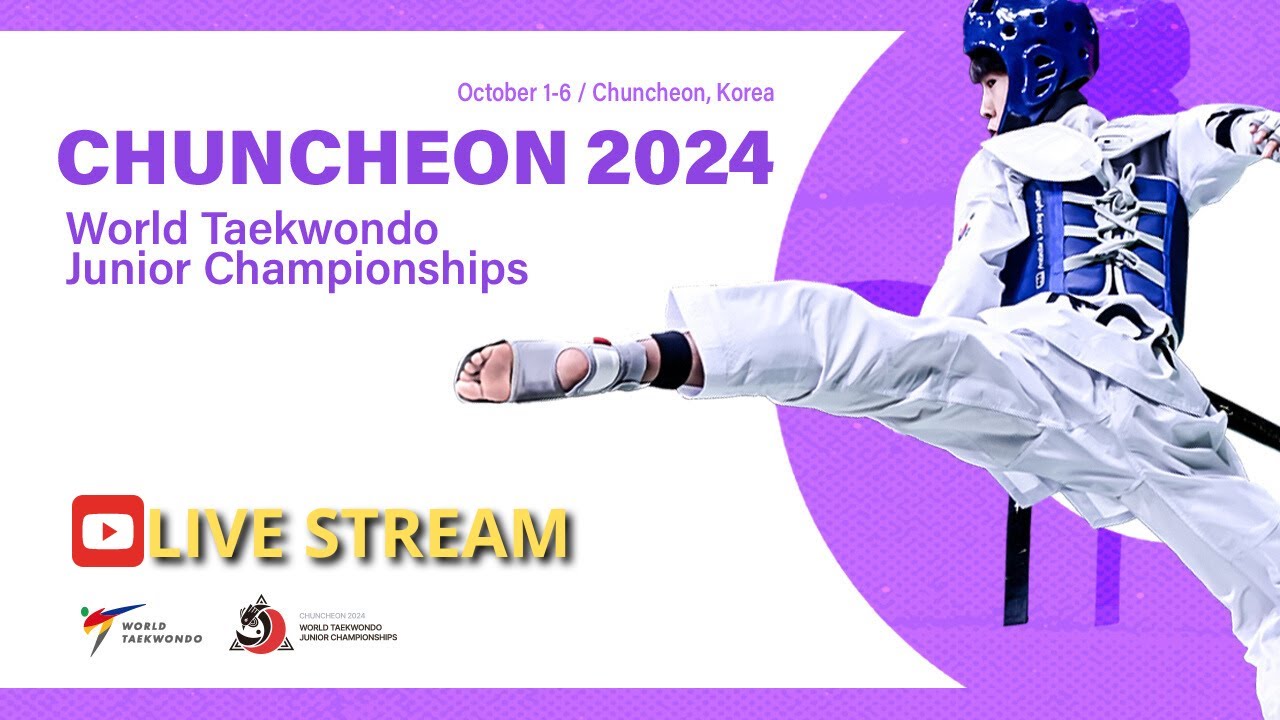 Day 5 (Court 1) afternoon session | Chuncheon 2024 World Taekwondo Junior Championships background
