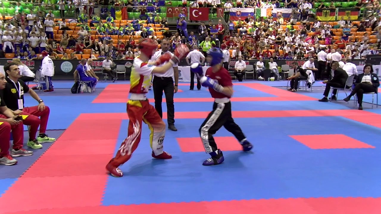David Yarosh v Alexandris Gaspirovichs WAKO European Championships 2019 background