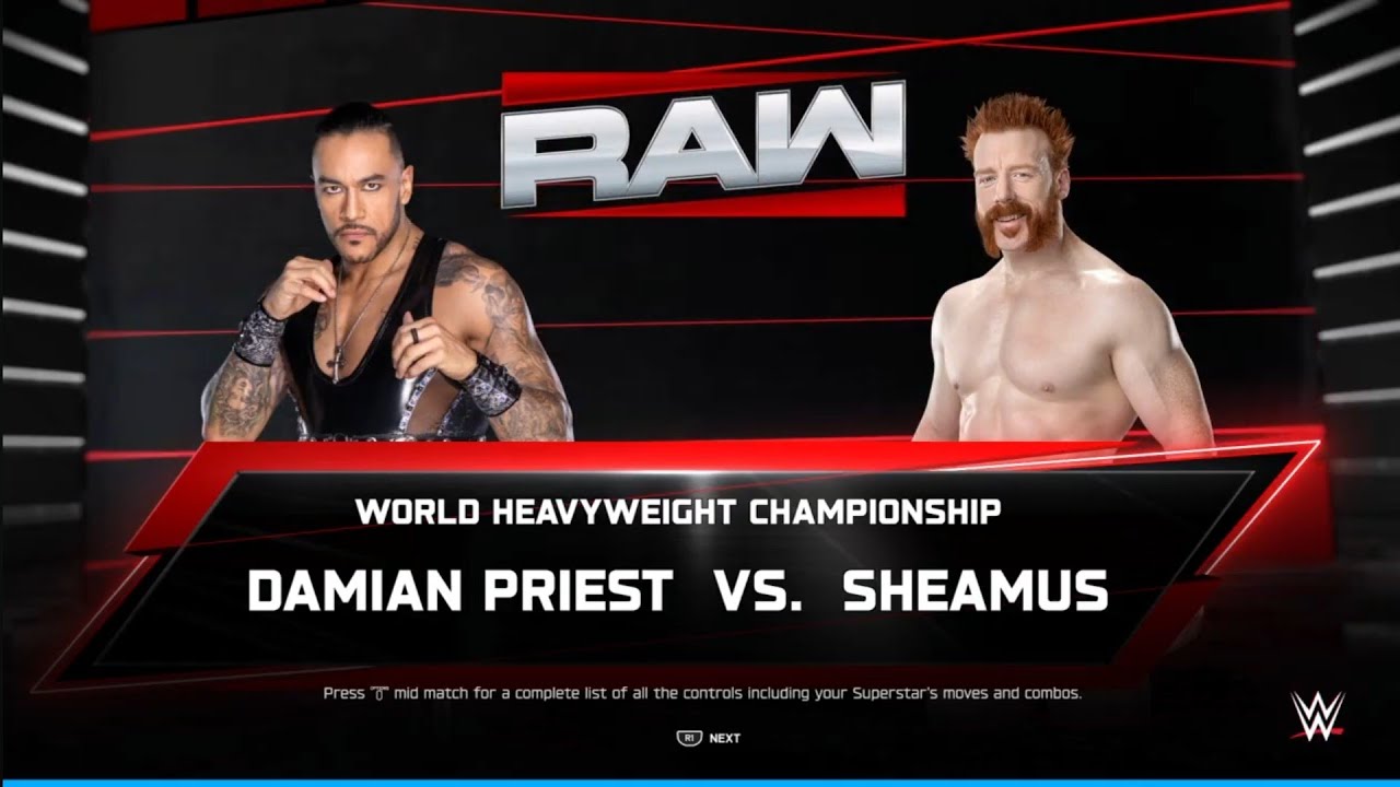 Damian Priest vs Sheamus. RAW. WWE 2K25
