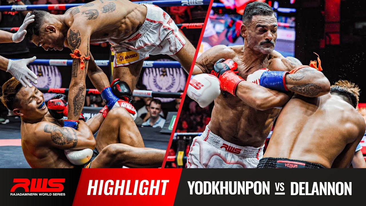 ไฮไลท์ Highlight l ยอดขุนพล vs. ฟาบริส เดลานอน l Yodkhunpon vs. Fabrice Delannon l RWS background