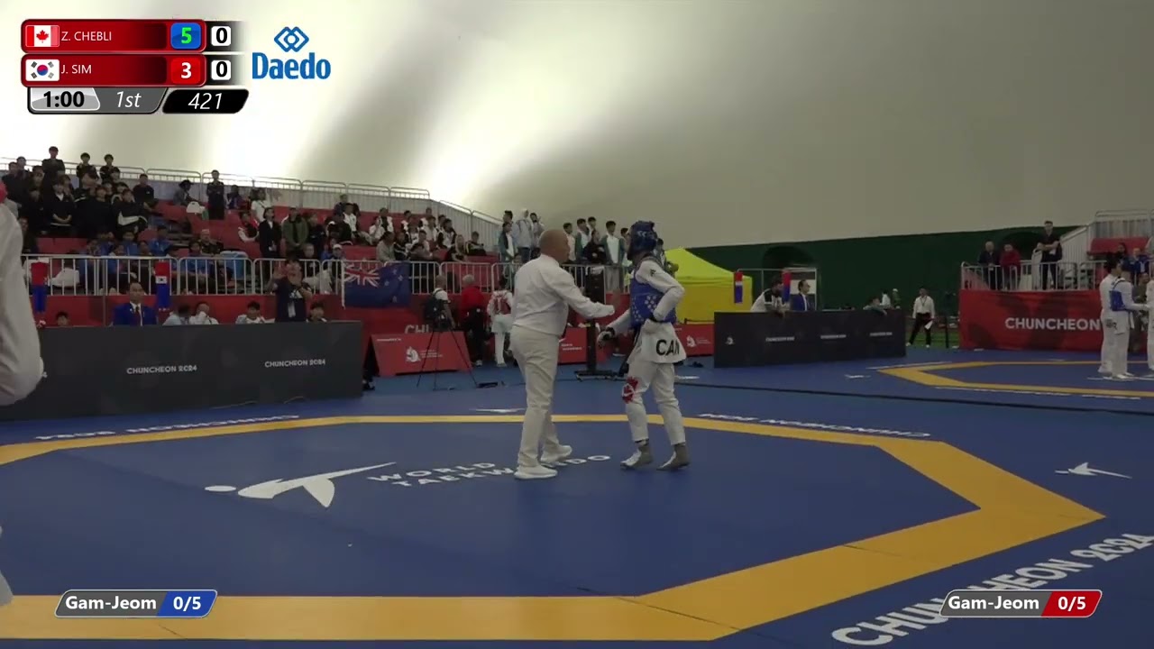 421 Round of 16 Men 59kg CAN Z CHEBLI KOR J SIM