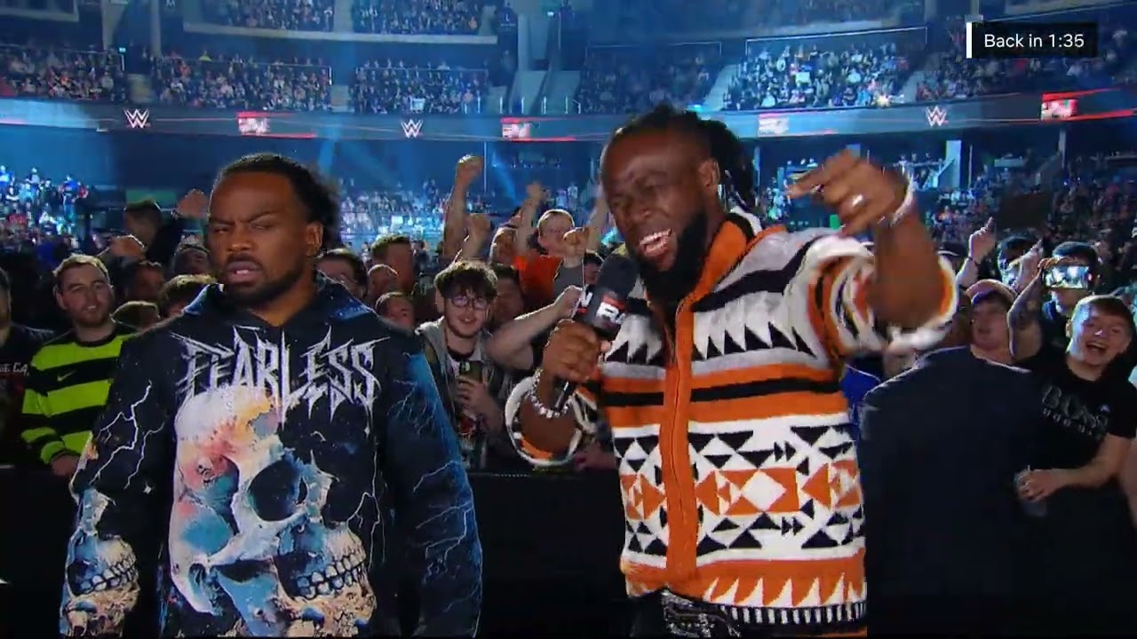 The New Day are going to walk out of Wrestlemania as the new tag team champions: Raw, Mar. 24, 2025 background