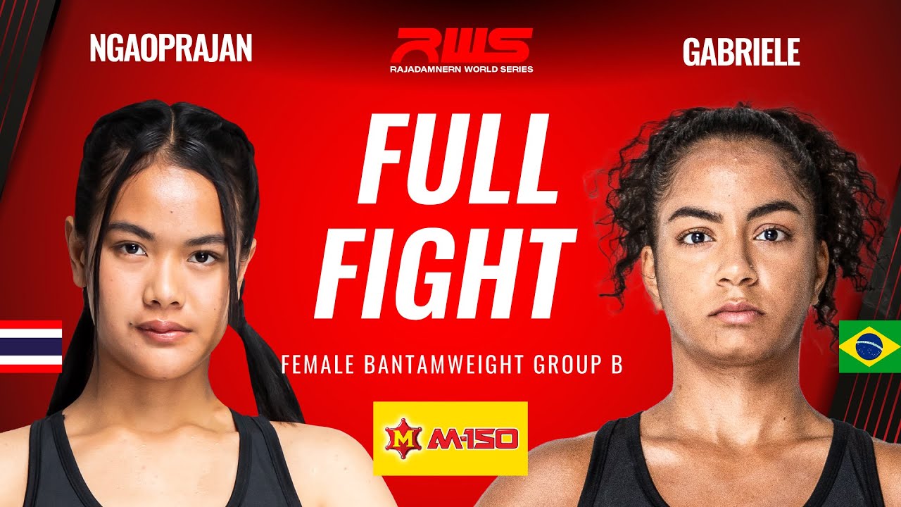 ไฟต์เต็ม Full Fight l เงาพระจันทร์ vs. กาเบรียลเล่ เรโวลูชั่นภูเก็ต l Ngaoprajan vs. Gabrielle l RWS background